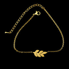 Delicate Stainless Steel Chain Gold Charm Bracelet